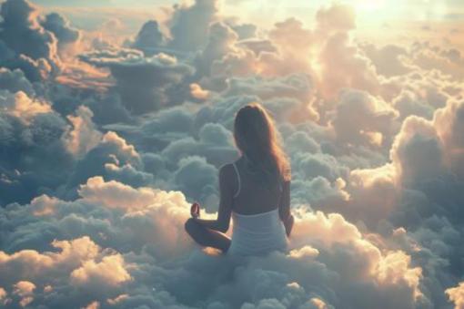 Une femme faisait du Yoga Nidra pour se reposer